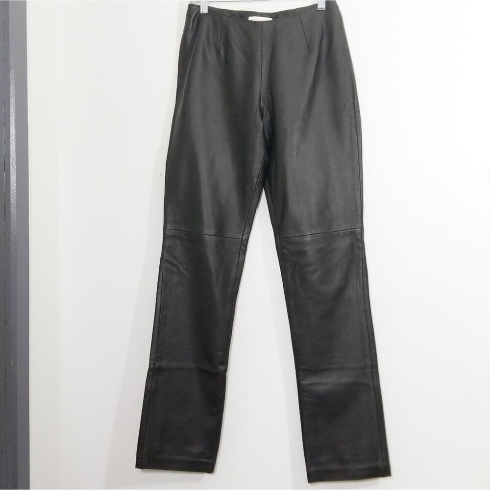 Hugo Buscati Collection leather pants straight leg